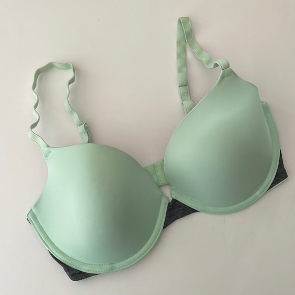 PINK Victoria's Secret Other - Victoria’a Secret PINK Wear Everywhere Demi Bra 34D Mint Gray Color